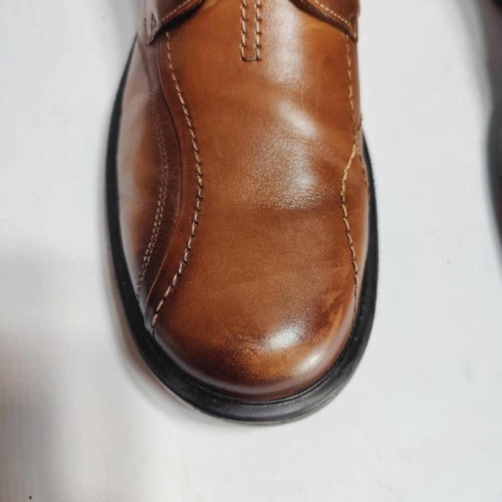 Clarks Men's Gessler Lace Formal Dress Brown Leather Oxford Shoes Size 14 - Picture 3 of 12